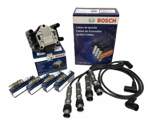 Kit Bobina+cables+bujias Marca Bosch Vw Volkswaguen Fox 1.6