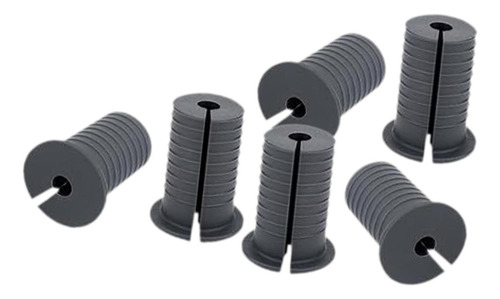 6x Punch Gommet Accesorio De Goma Ajustado Flexible De Gris
