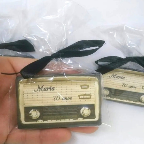 Radio Antigo - 50 Lembrancinha Personalizada Festa Retro