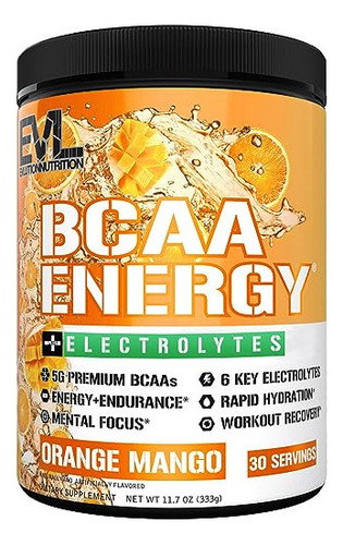 Evl Bcaas Aminoácidos En Polvo - Bcaa Energy Pre-entrenamie