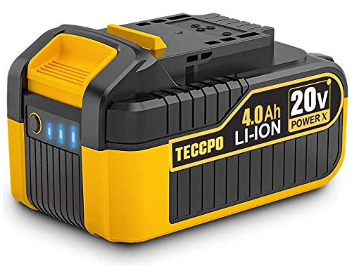 Teccpo 20v Max 4.0 Ah Bateria Ion Litio Repuesto Para Wv