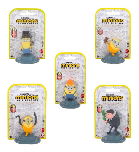 Conjunto 5 Mini Figuras Minions - Hbc34