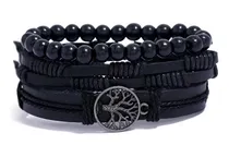Comprar Pulseras De Cuero 3 En 1 