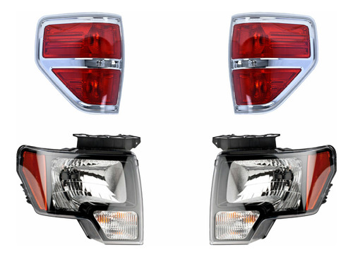 Set Calaveras + Faros Depo F-150 2009-2014