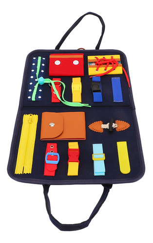 Busy Board Montessori Toys, Fieltro Azul Oscuro, Autismo Sen