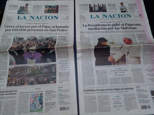 2 Diario La Nación Marzo 2013 Papa Francisco Cristina 