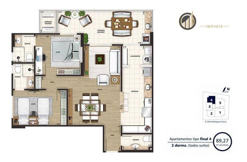 Apartamento Com 3 Dormitórios À Venda, 132 M² Por R$ 765.000,00 - Canto Do Forte - Praia Grande/sp - Ap2726