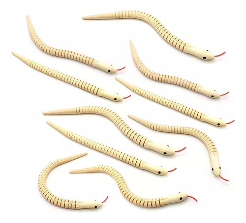 Serpientes Ondulantes De Madera Sin Terminar De 12 Pulgadas