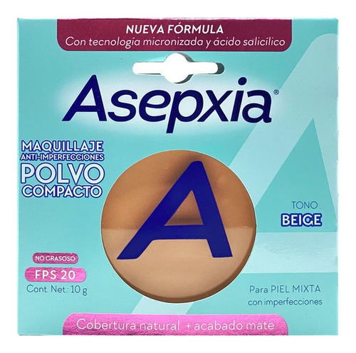 Asepxia Maquillaje Polvo Beige  10 G
