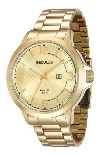 Relógio Masculino Analógico Seculus 28660gpsvda2 Dourado