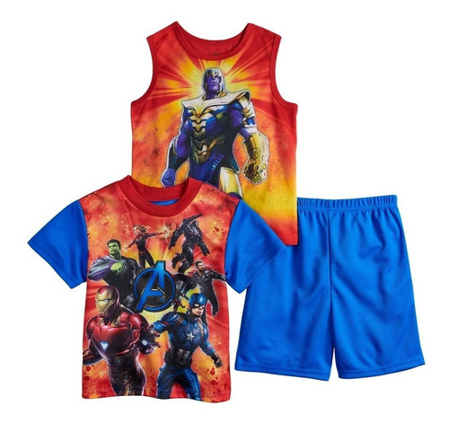 Pijama Avengers 3pc Para Niños