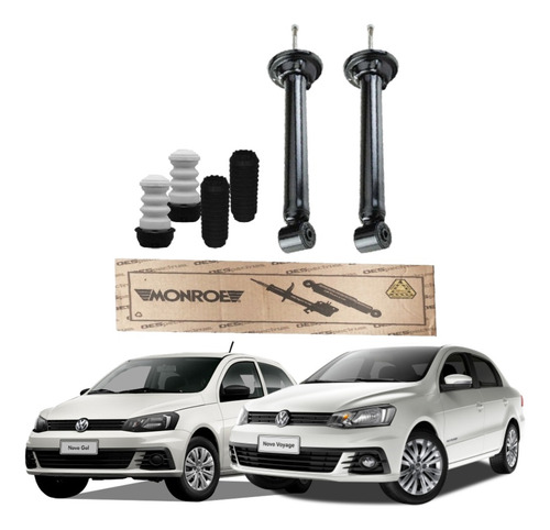 Par Amortecedor Traseiro Gol Voyage G5 G6 G7 Monroe + Axios