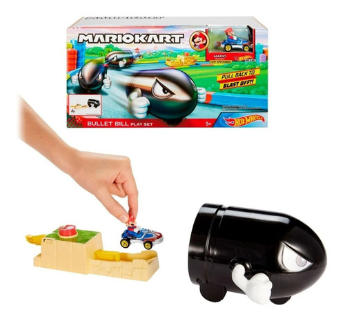 Playset Lanzador Bullet Bill Mariokart - Hotwheels