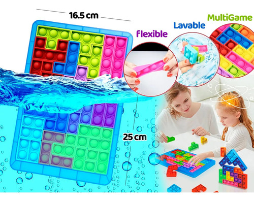 15 Pop It Rompecabezas Juego Burbujas Bloques Tetris Puzzle