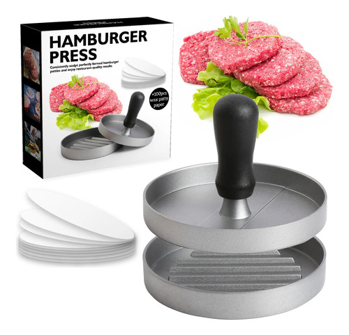 Prensa Hamburguesa Con Forma Rizador Molde Carne Panqueques