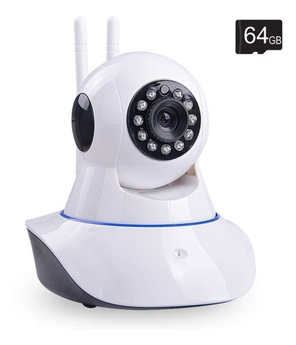 Camara Seguridad Ip Wifi 1080 Mov 360º Graba C/ Memoria 64gb
