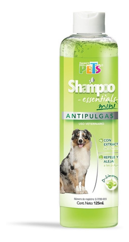 Shampoo Essentials Mini Antipulgas 125ml Repele Lomas Fragancia No Especifica Tono De Pelaje Recomendado