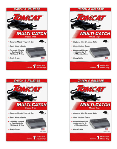 Tomcat Trampa Para Ratones Live Catch (1 Caja De 4 Trampas)