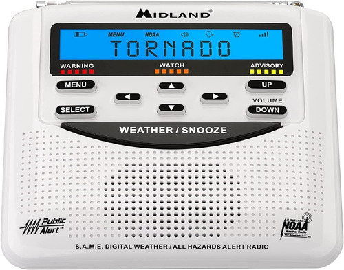 Alarma Sismica Y Meteorologica Midland Wr120 Con Despertador