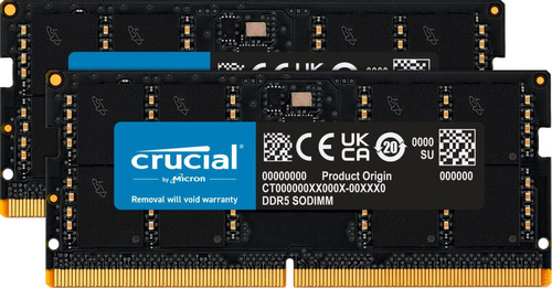 RAM Sodimm Crucial Ddr5 4800/5200/5600 MHz, (2x16 GB)