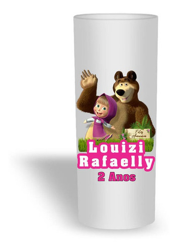 Imagem 1 de 1 de 120 Copos Brancos Personalizado Masha E O Urso
