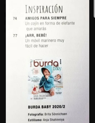 Burda Baby Febrero 2020 Nueva Con Patrones 82 Páginas.