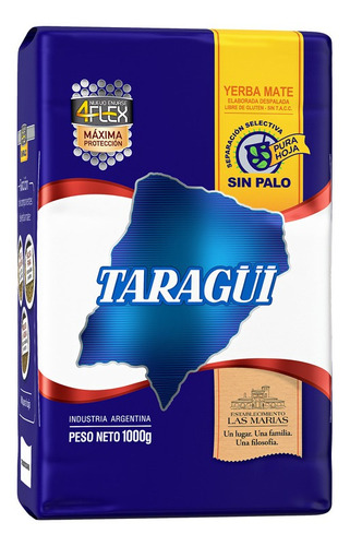 Yerba Mate Taragui 4flex Sin Palo X 1kg