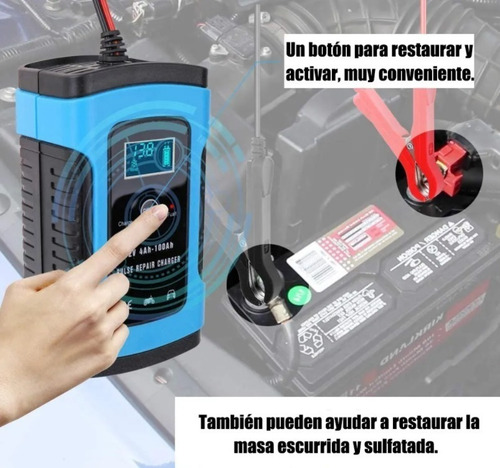 Imagen 7 de 9 de Cargador Inteligente Rápido De Baterias Para Coche