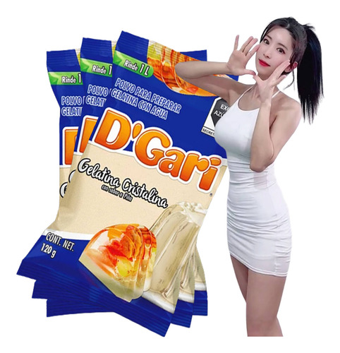 Dgari® 3 Gelatinas De Agua Cristalina Sabor Piña Wow