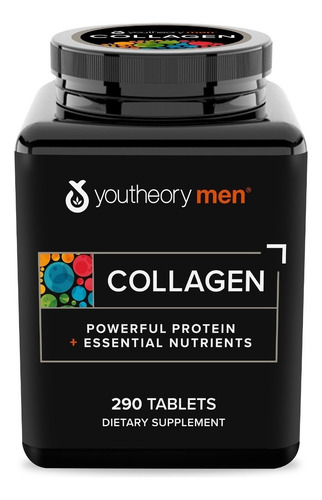 Fórmula avanzada de colágeno masculino 290 tabletas Youtheory - EE. UU.
