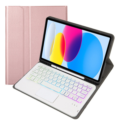 Capa De Teclado Iluminada Com Touchpad Para iPad Air 5 De 10