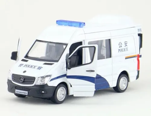 comprar Furgon Coleccion Mercedes Benz Sprinter Policia Escala 1:32