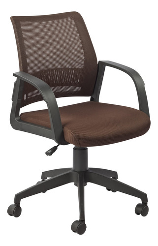 Silla De Oficina Con Respaldo De Malla Marrón Oscuro Leick