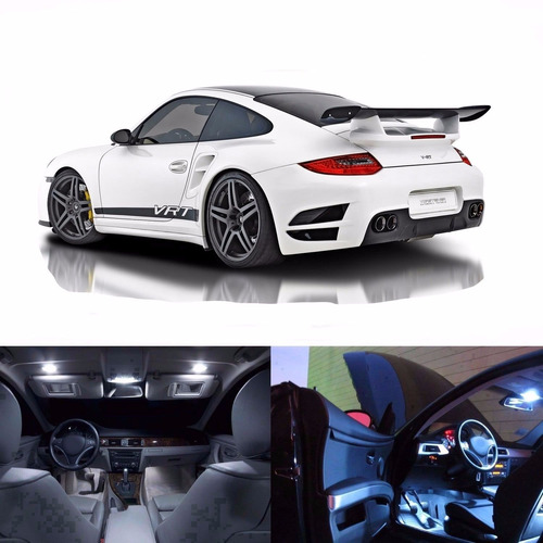 Blanco Led Luz Interior Kit Para Porsche Leds