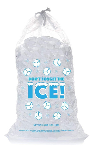 Bolsas Para Hielo Don't Forget The Ice! Cap De 3.6 L, 50 Pcs