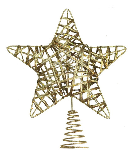 Puntal Estrella 18cm Dorado Adornos Navidad