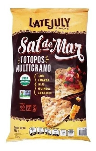 Totopos Multigrano Orgánicos 680g Late July Snack Veganos