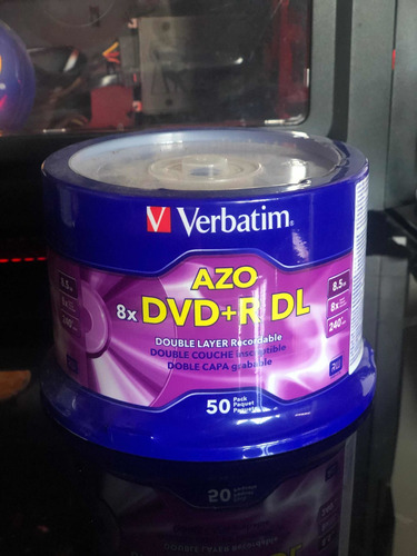 Dvd Doble Capa Verbatim Azo 8x Dvd+r - Unidad a $60