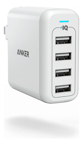 Cargador De Pared Usb De 4 Puertos 40 W Blanco