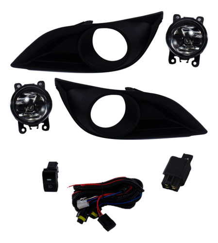 Kit Antinieblas Completo Mazda Bt-50 Aro Cromado 2015 -2018