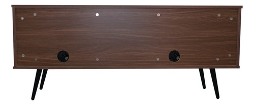Mueble Para Tv Decomobil Credenza Con Pasacables Color NOGAL NEO | NEGRO MATE