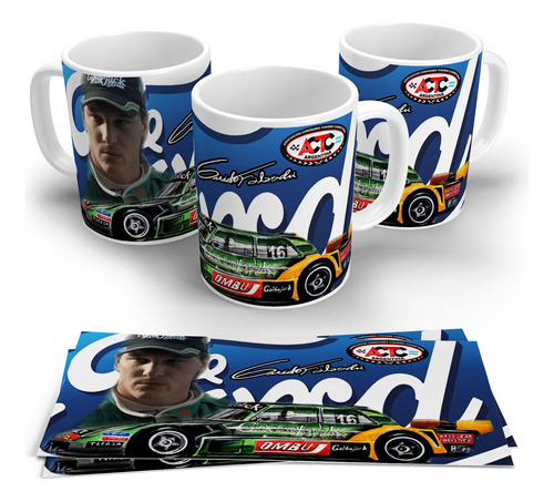 Taza Guido Falaschi Tc Ford Conmemorativa 4k Art 03