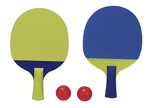 Kit Ping Pong - Go Play - 2 Raquetes Com Bolinhas - Multiki