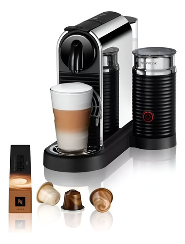 Cafetera Nespresso Citiz Platinum D145 + Aeroccino Capsulas
