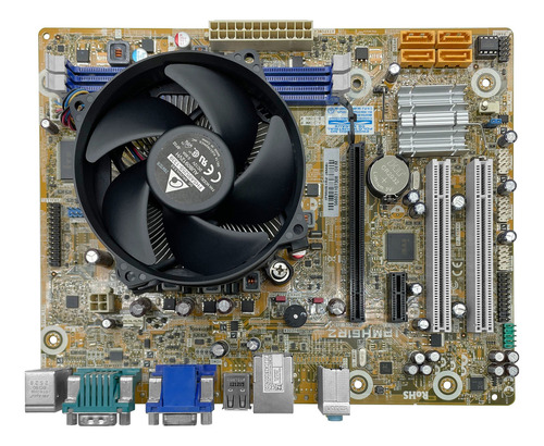 Kit Intel Ddr3 Placa Mãe H61 Core I3 2100 + 4gb + Cooler Box Cor Amarelo