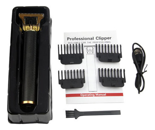 4 Barba Recarregável Usb, Bigode E Aparador De Barba Preto