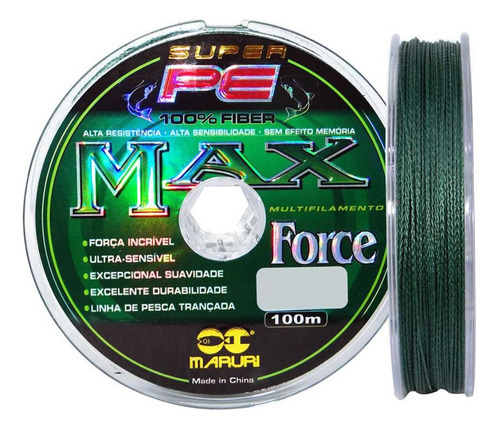 Linha Multifilamento 300m Max Force 4 Fios 0,52mm 65lb