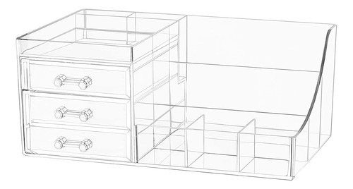 ~? Cq Acrílico Apilable Organizador De Maquillaje Con 3 Cajo