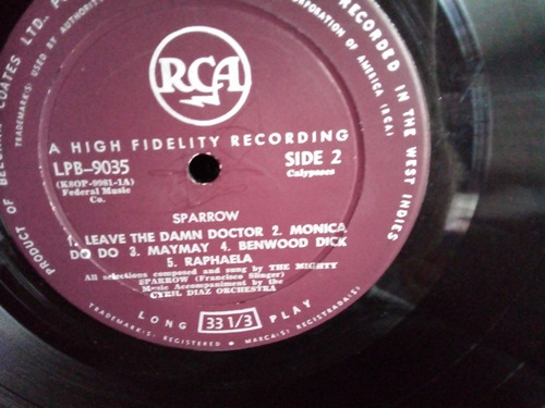Lp Sparrow - Com Cyril Diaz Orchestra - Importado Raro (Usado)