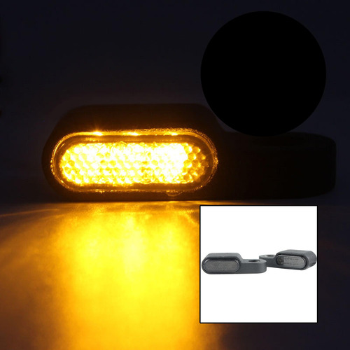 Un Par De Indicadores De Motocicleta De 12v Manillar Led De